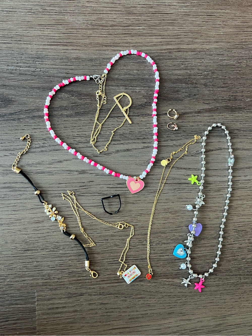 Chunky jewelry necklace bracelet accessories bundle